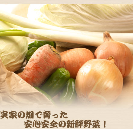 実家の畑で育った安心安全の新鮮野菜！